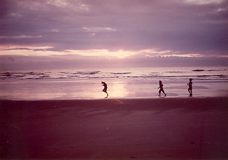 Running on the beach